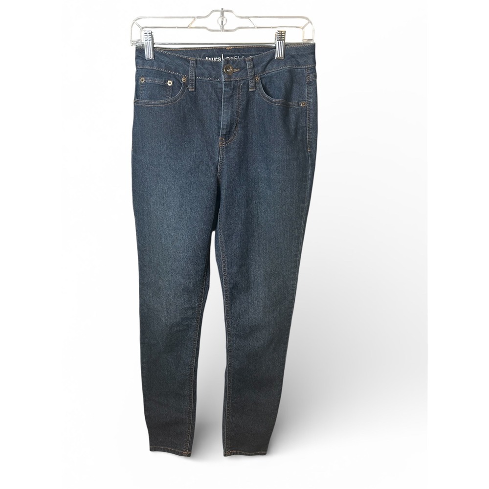 Natural Reflections Womens Dark‎ Wash Skinny Jeans Size 6A Blue Denim Pants
